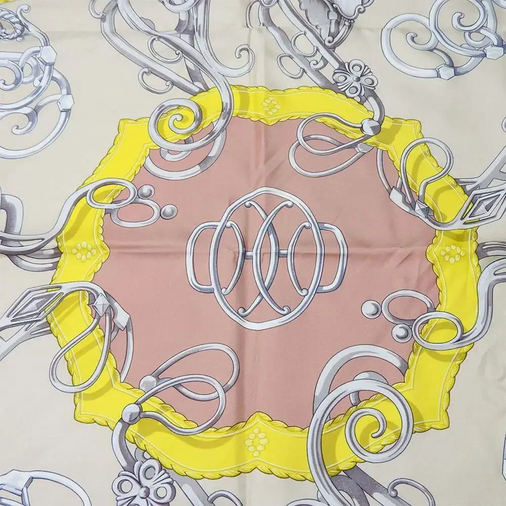 HERMES Blue Silk Scarf - Picture 2 of 11